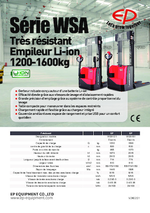 Gerbeurs à conducteur accompagnant EP WSA121