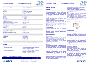 Pelles araignée Kaiser S 2 Mobil