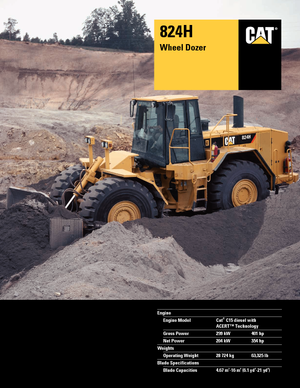 Bouteur sur pneus Caterpillar 824H