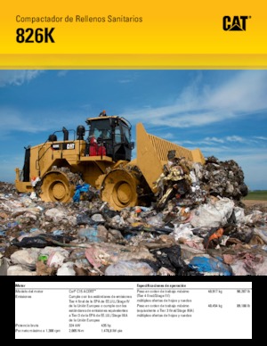 Compacteur de déchets Caterpillar 826K