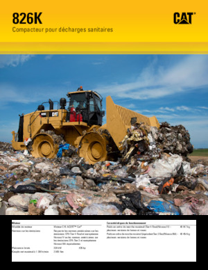 Compacteur de déchets Caterpillar 826K