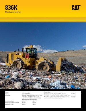 Compacteur de déchets Caterpillar 836K