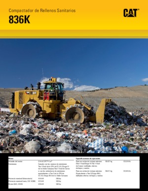 Compacteur de déchets Caterpillar 836K