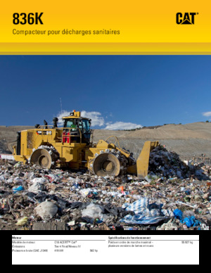 Compacteur de déchets Caterpillar 836K
