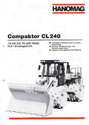 Compacteur de déchets Hanomag CL 240