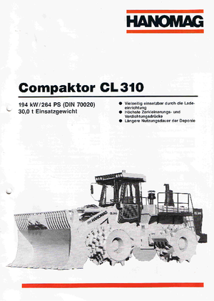Compacteur de déchets Hanomag CL 310