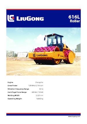 Compacteur de déchets Liugong CLG616LI 