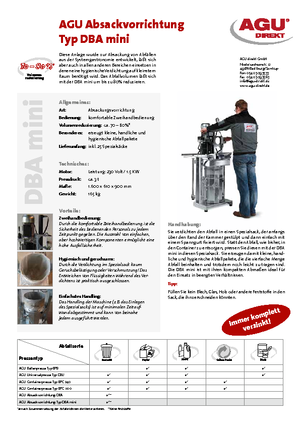 Presses à déchets AGU DBA mini