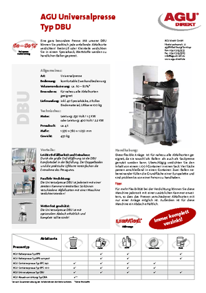 Presses à déchets AGU DBU