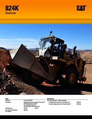 Bouteur sur pneus Caterpillar 824K