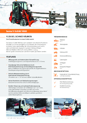 Chasse-neige conique Bema V 800/2350