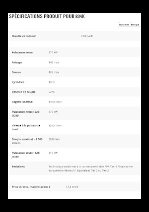 Bouteur sur pneus Caterpillar 834K