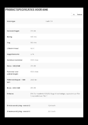 Bouteur sur pneus Caterpillar 834K