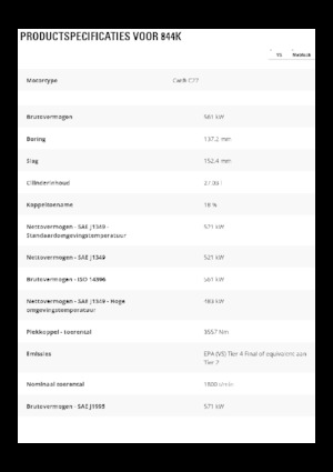 Bouteur sur pneus Caterpillar 844K