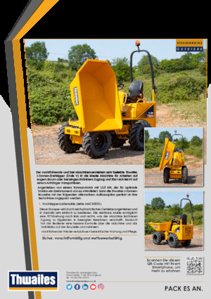 Bennes sur pneus Thwaites MACH2002