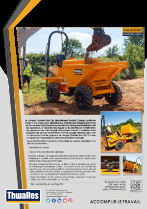 Bennes sur pneus Thwaites MACH2076