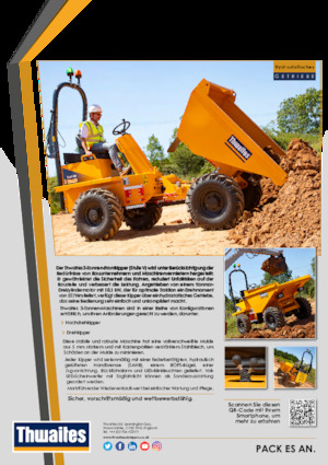 Bennes sur pneus Thwaites MACH2081
