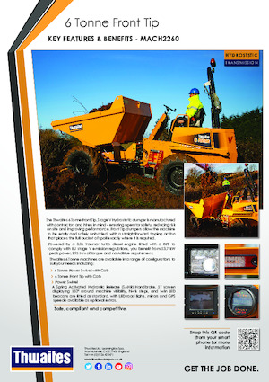 Bennes sur pneus Thwaites MACH2260