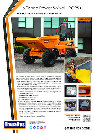 Bennes sur pneus Thwaites MACH2262