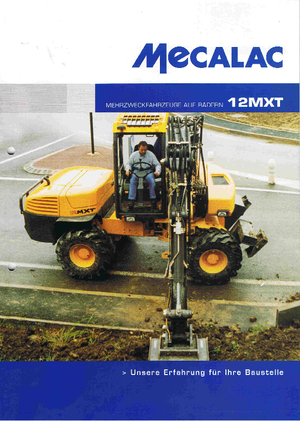 Excavatrice sur pneus Mecalac 12 MXT