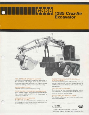 Excavatrice sur pneus Case 1285