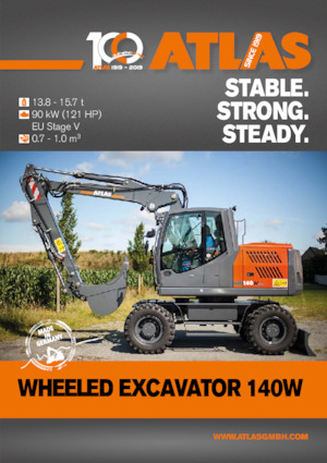 Excavatrice sur pneus Atlas 140 W