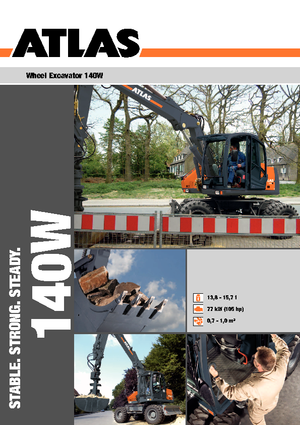 Excavatrice sur pneus Atlas 140 W