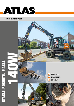 Excavatrice sur pneus Atlas 140 W