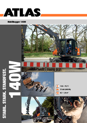 Excavatrice sur pneus Atlas 140 W