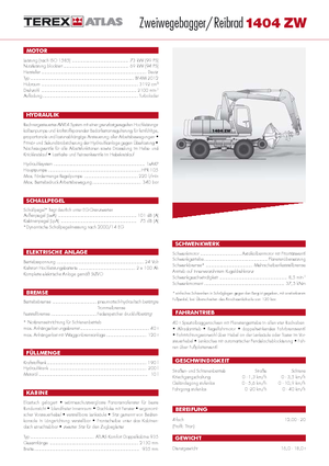 Excavatrice sur pneus Atlas 1404 ZW