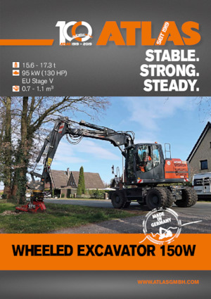 Excavatrice sur pneus Atlas 150 W