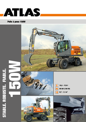 Excavatrice sur pneus Atlas 150 W