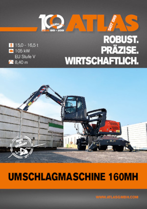 Excavatrice sur pneus Atlas 160 MH