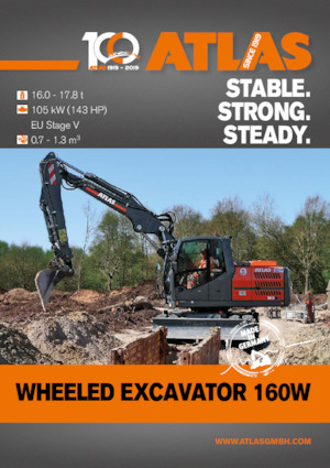Excavatrice sur pneus Atlas 160 W