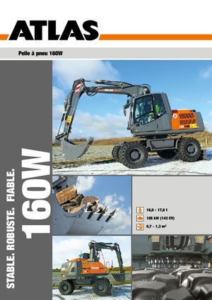 Excavatrice sur pneus Atlas 160 W