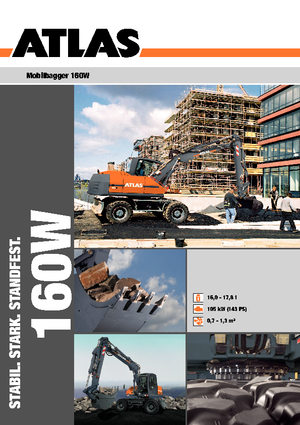 Excavatrice sur pneus Atlas 160 W