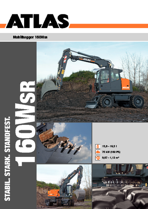 Excavatrice sur pneus Atlas 160 W-SR