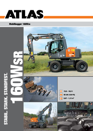 Excavatrice sur pneus Atlas 160 W-SR