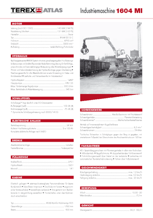 Excavatrice sur pneus Atlas 1604 MI Serie 261
