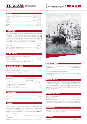 Excavatrice sur pneus Atlas 1604 ZW