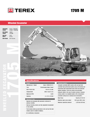 Excavatrice sur pneus Atlas 1705 M