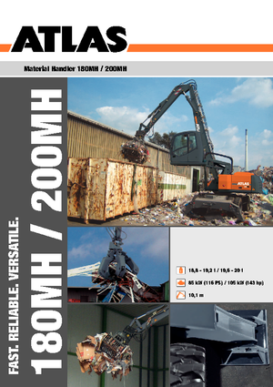 Excavatrice sur pneus Atlas 180 MH