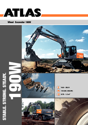 Excavatrice sur pneus Atlas 190 W