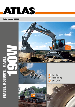 Excavatrice sur pneus Atlas 190 W