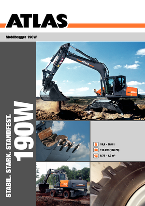 Excavatrice sur pneus Atlas 190 W