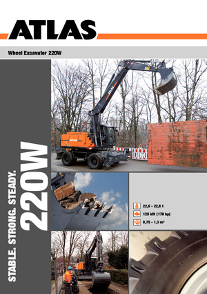 Excavatrice sur pneus Atlas 220 W