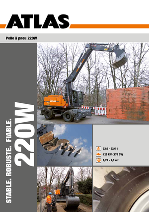 Excavatrice sur pneus Atlas 220 W