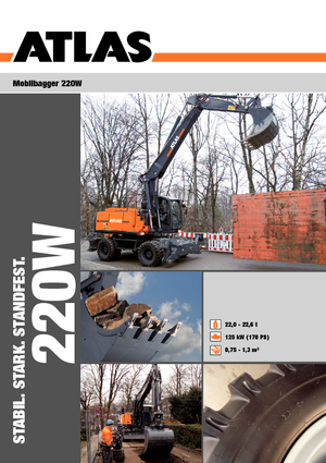 Excavatrice sur pneus Atlas 220 W