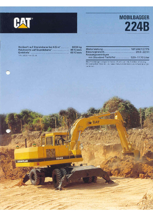 Excavatrice sur pneus Caterpillar 224 B