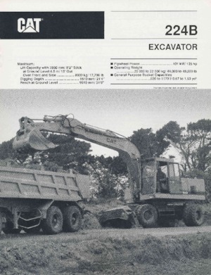 Excavatrice sur pneus Caterpillar 224B